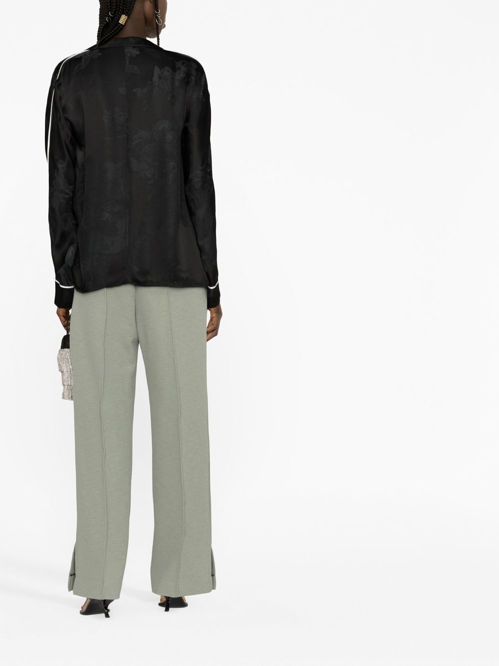 Off-White jacquard satin shirt Women