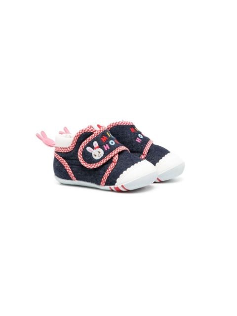 Miki House Bunny touch-strap sneakers