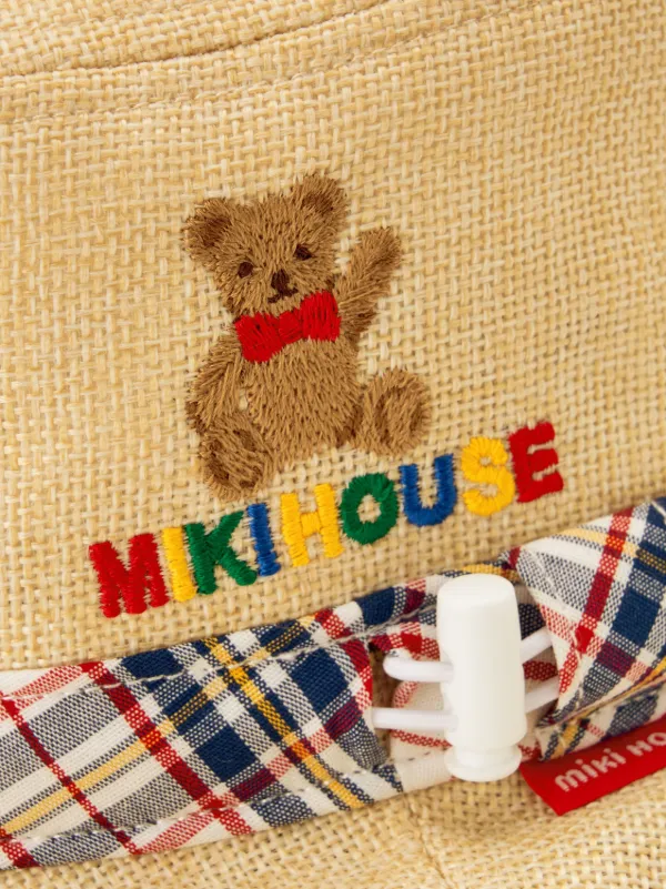 Miki House logo-embroidered Sun Hat | Neutrals | FARFETCH GE