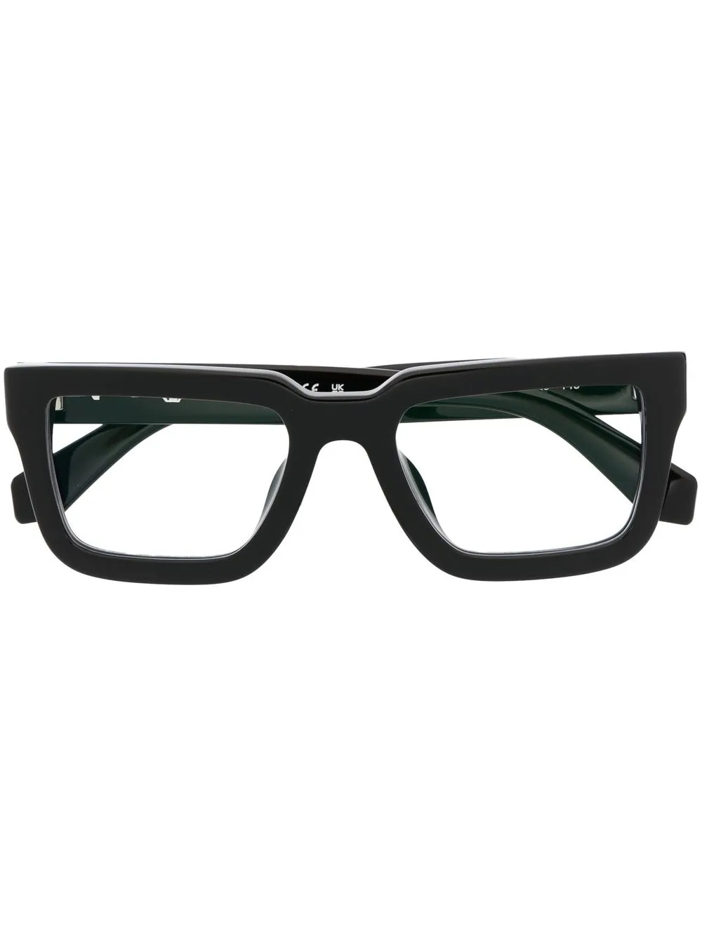 

Off-White logo print square-frame glasses - Black