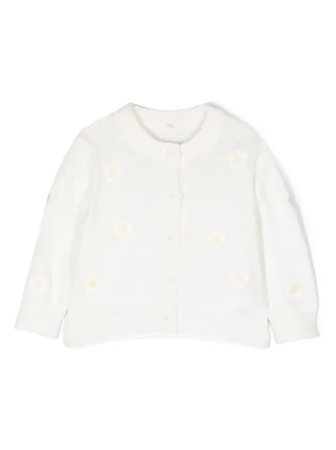 Stella McCartney Kids Cardigan com bordado floral