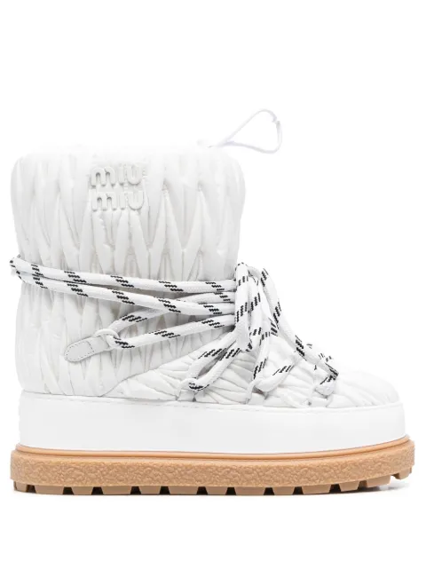 Miu Miu Gesteppte Schnürstiefel