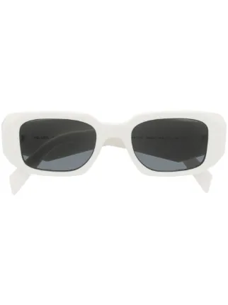 PRADA Logo square sunglasses Eyewear OPR06YS Black x white