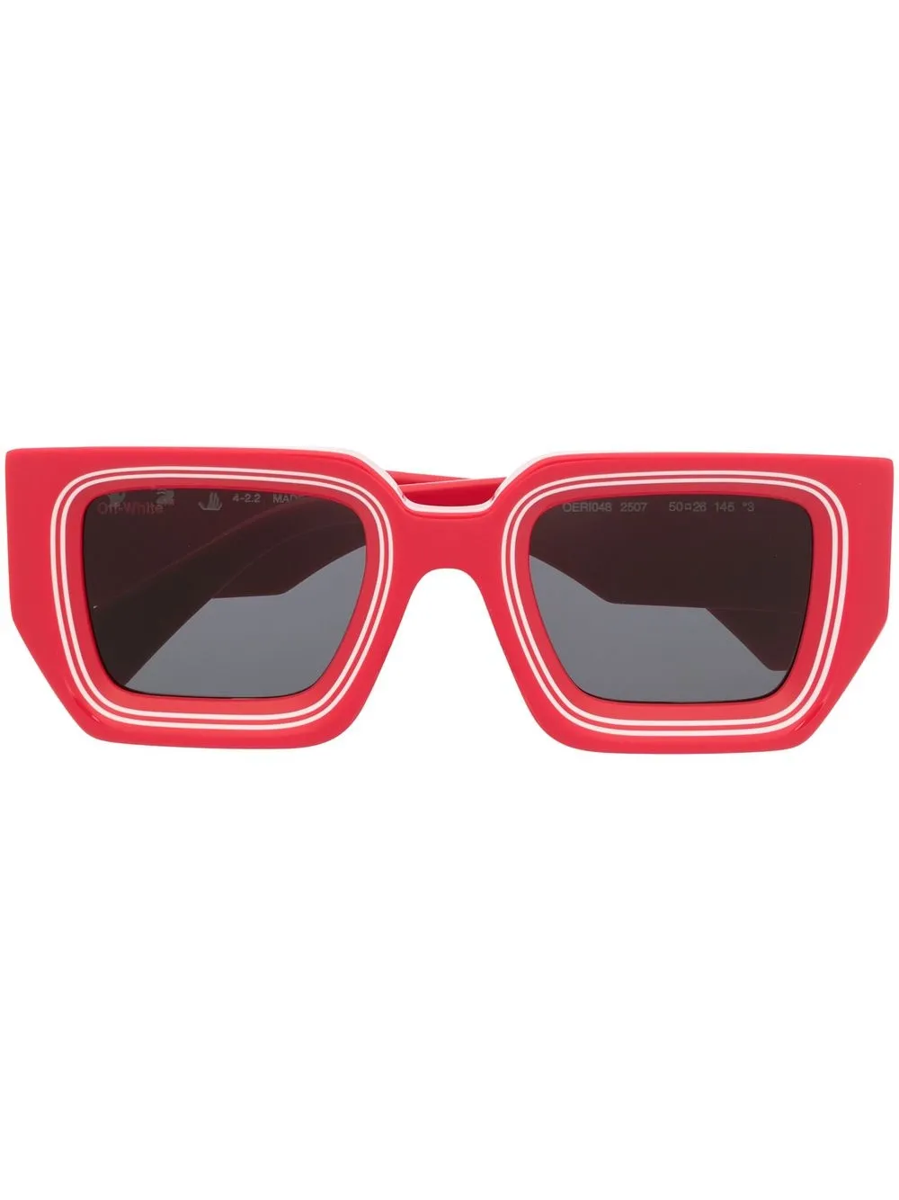 

Off-White Francisco square-frame sunglasses - Red