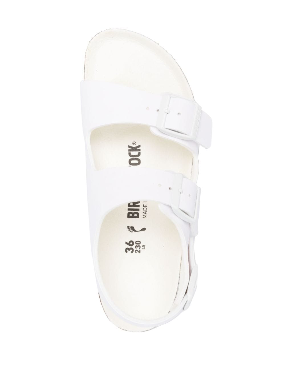 Shop Birkenstock Milano Bs Leather Sandals In Weiss