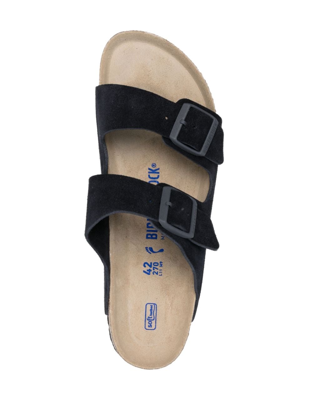 Shop Birkenstock Arizona Slip-on Suede Sandals In Blue
