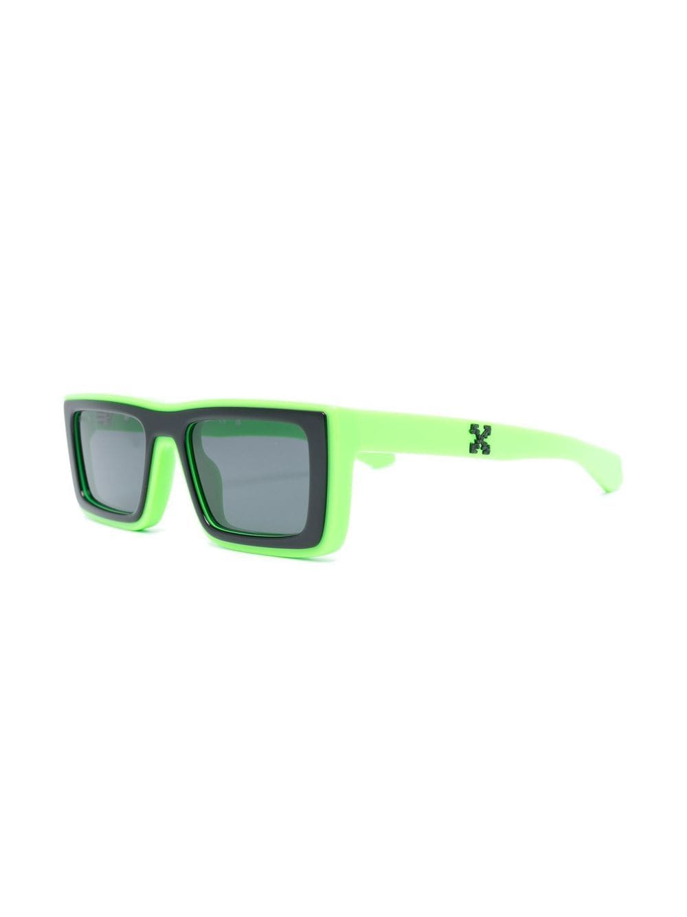 Shop Off-white Jacob Rectangle-frame Sunglasses In Green