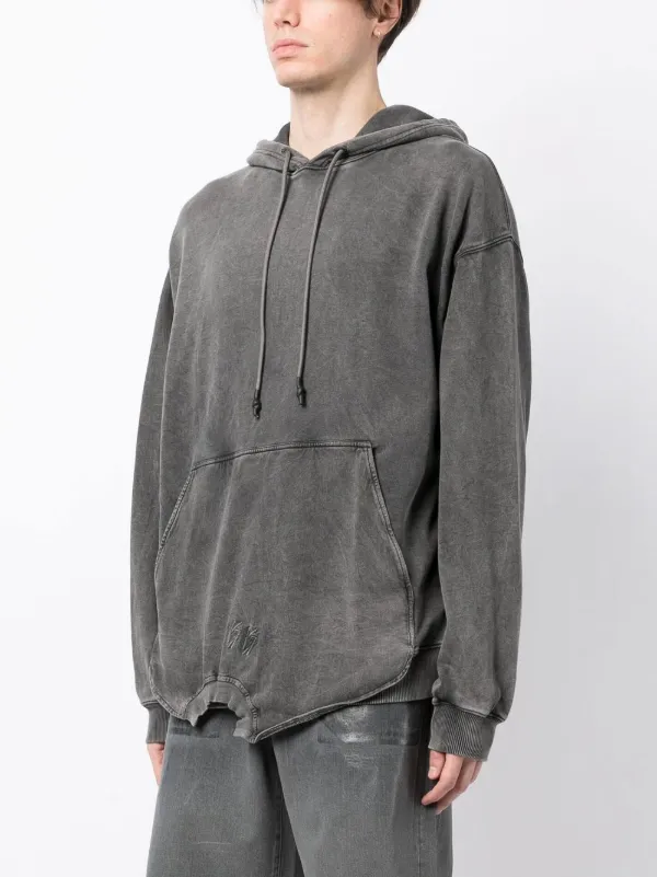 キャップ Felpa con cappuccio effetto melange con logo in rilievo 44 LABEL GROUP Felpa Con Cappuccio | Grigio | FARFETCH IT