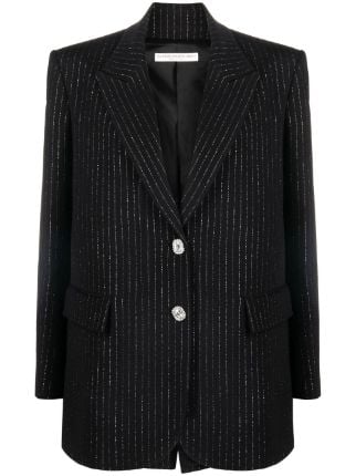 Alessandra Rich Boxy pin-stripe Wool Blazer - Farfetch