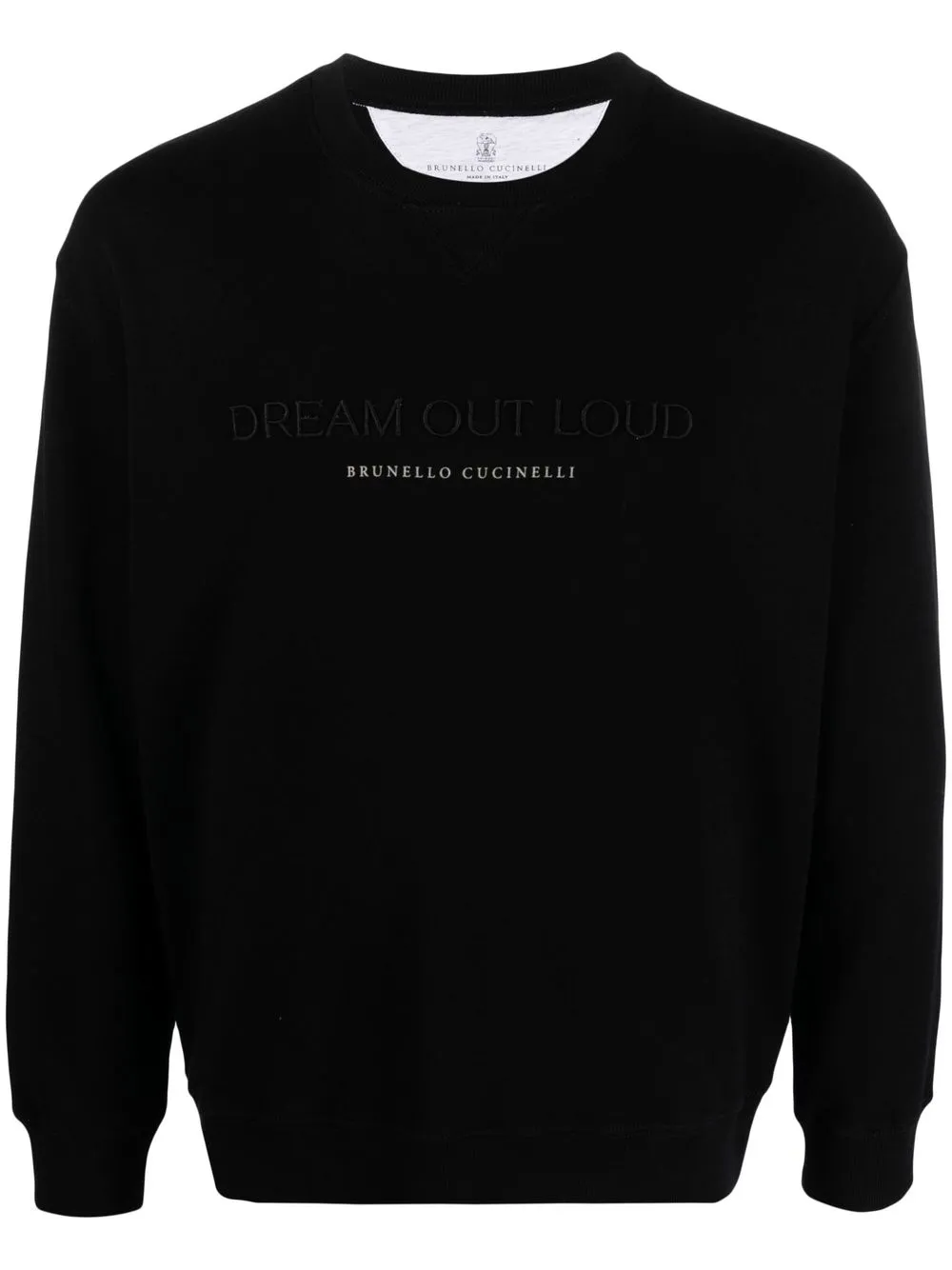 

Brunello Cucinelli sudadera con eslogan bordado - Negro