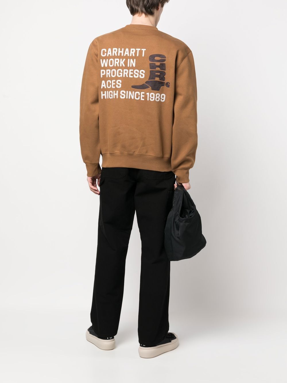 Carhartt WIP Sweater met logoprint - Bruin