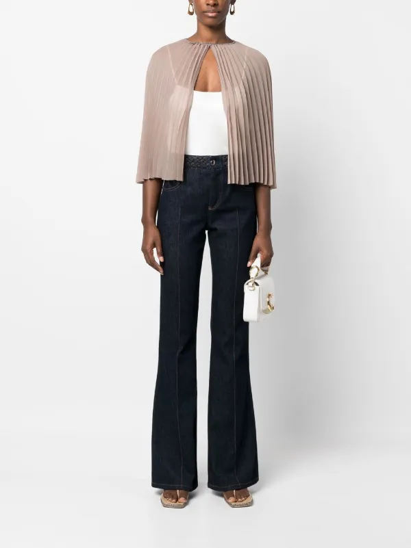 FABIANA FILIPPI PAD265F456L2880149 関税送料込 Fabiana Filippi stud-detail Pleated Cape | Neutrals | FARFETCH