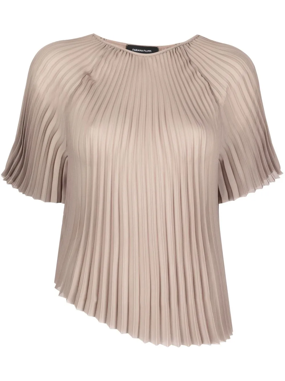 

Fabiana Filippi pleated short-sleeved top - Neutrals