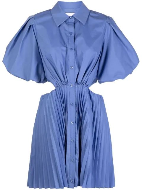 Simkhai puff-sleeve cut-out shirt dress