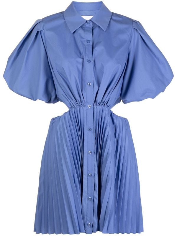 Simkhai puff-sleeve cut-out Shirt Dress - Farfetch