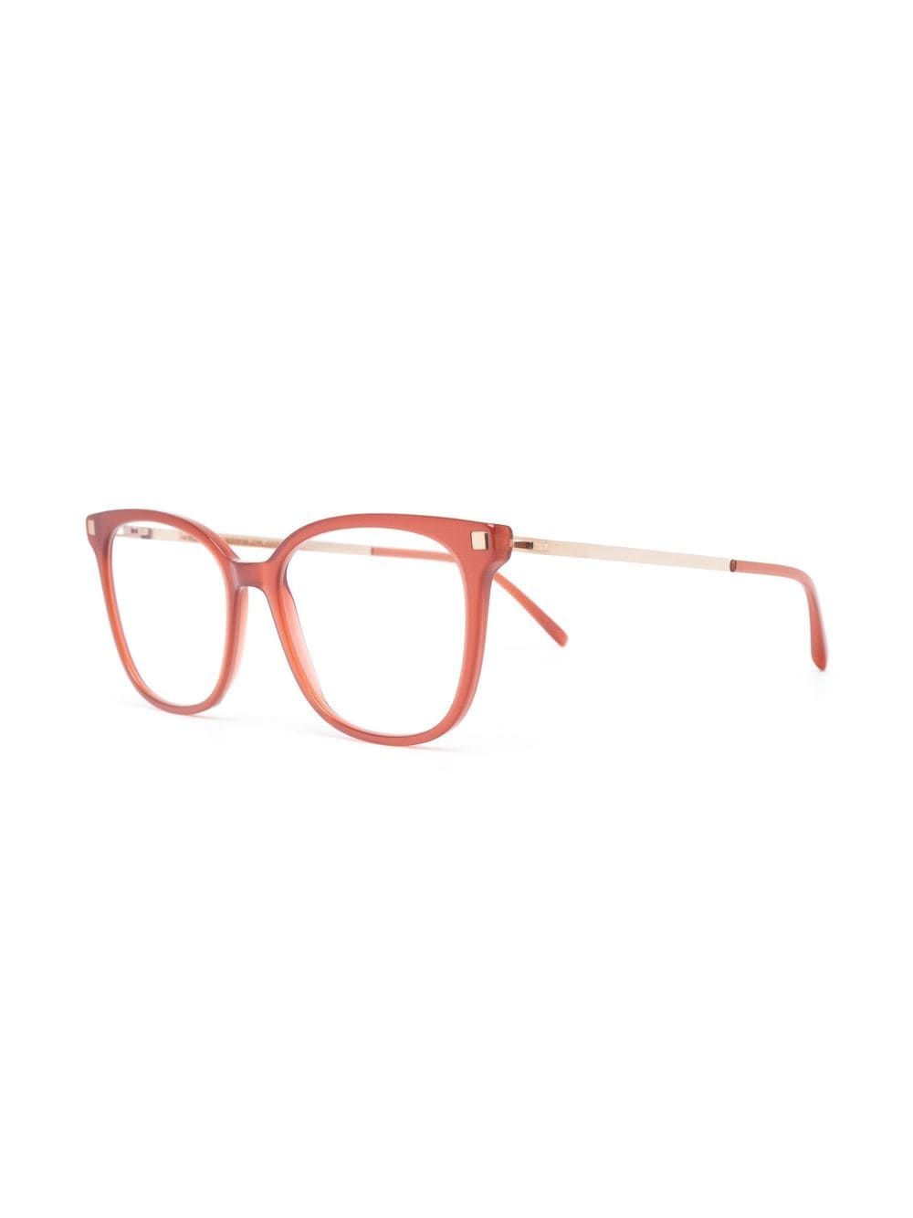 Shop Mykita Kalla 769 Squared Frame Glasses In Orange