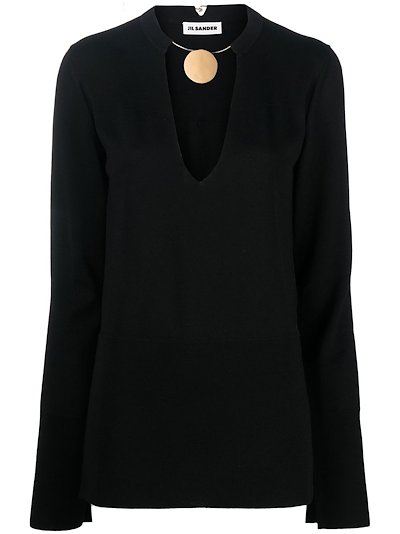 Jil Sander - medallion-detail knit top