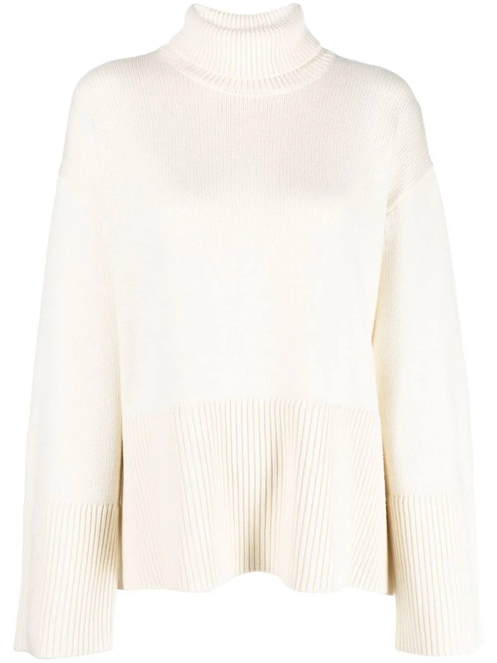 

TOTEME ribbed-knit roll neck jumper - Neutrals