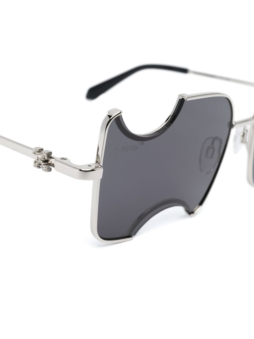 Shop Off-white Salvador Tinted Sunglasses In Silver