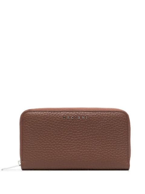 Orciani logo-plaque leather purse