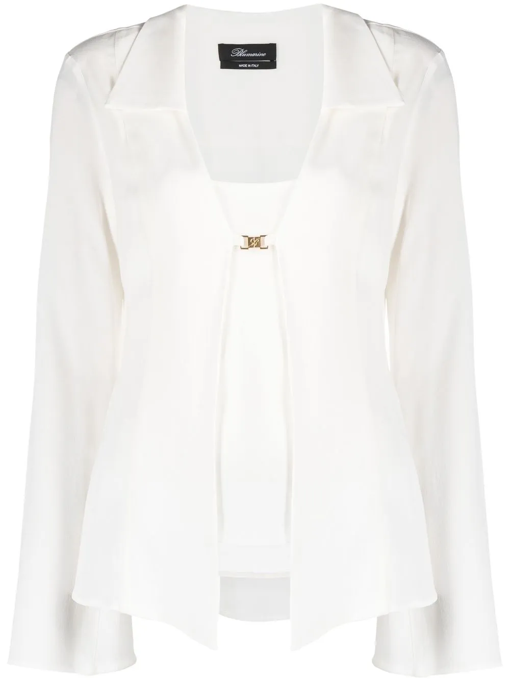 

Blumarine layered long-sleeved shirt - White