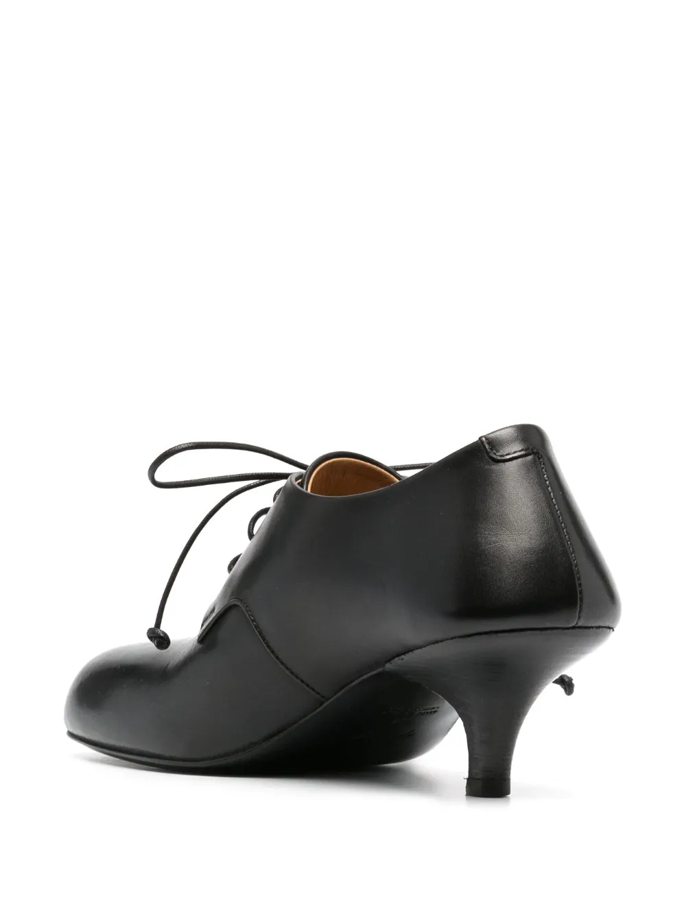 Shop Marsèll Square-toe Lace-up Leather Pumps In Black