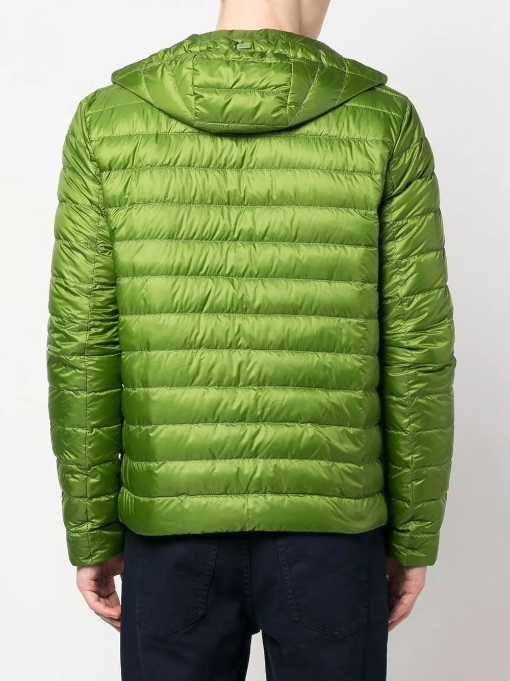 Shop Herno Globe Hooded Padded Jacket In Green