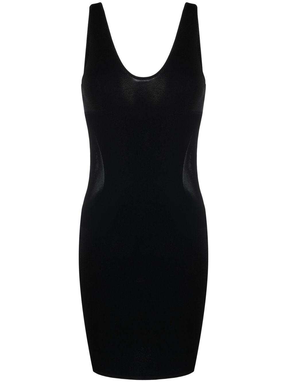 Shop Stella Mccartney Scoop-neck Knit Minidress In Black