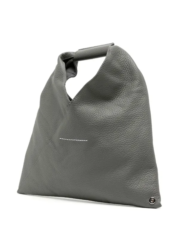 Japanese Leather Tote Bag in Grey - MM 6 Maison Margiela