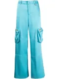 Blumarine Butterfly wide-leg trousers - Blue