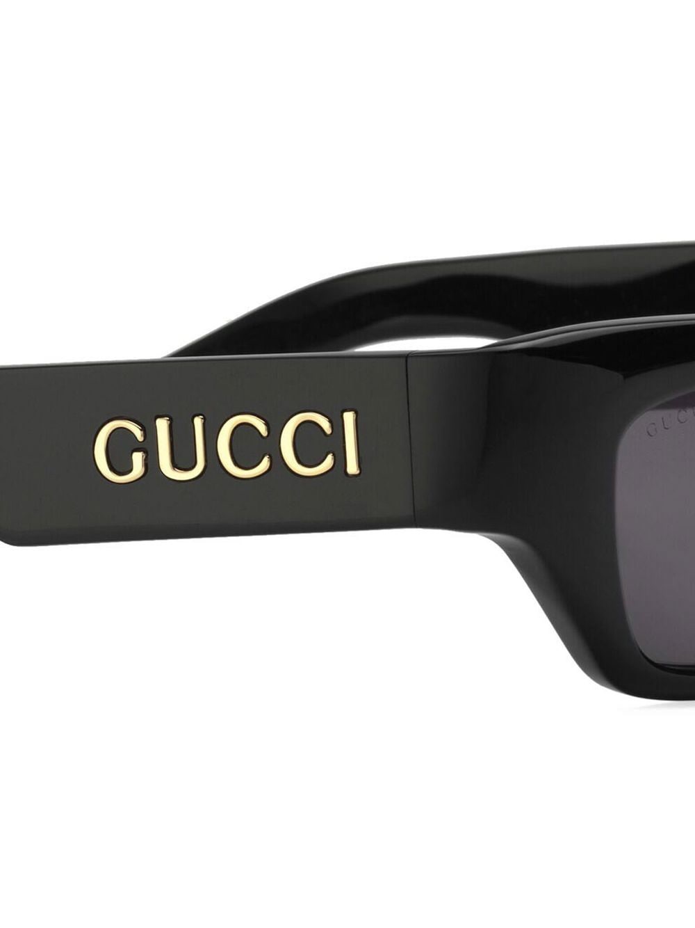 Shop Gucci Rectangular-frame Sunglasses In Black