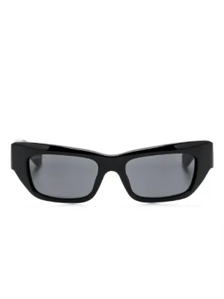 Gucci Eyewear スクエアフレーム サングラス | ブラック | FARFETCH JP