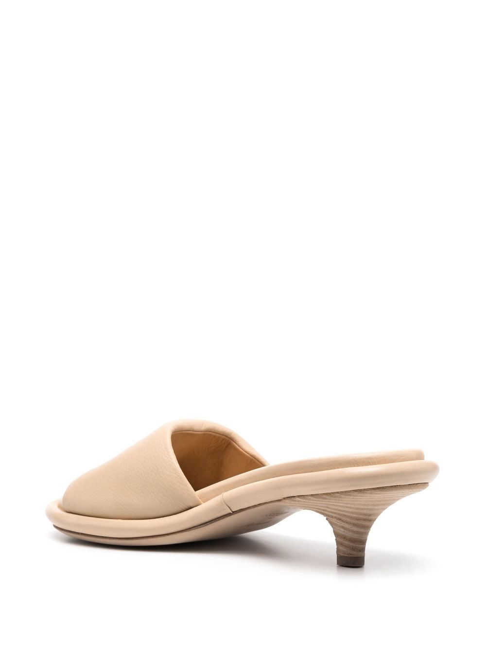 Shop Marsèll Leather 20mm Padded Mules In Neutrals