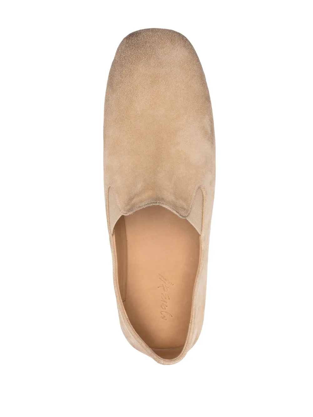 Shop Marsèll Square-toe Suede Loafers In Neutrals