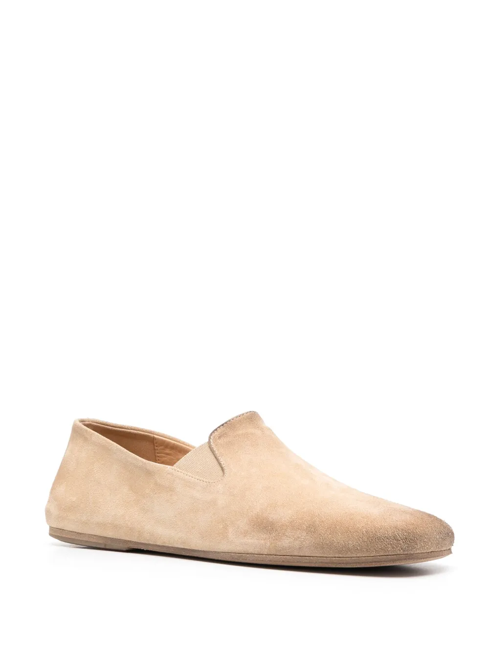 Shop Marsèll Square-toe Suede Loafers In Neutrals