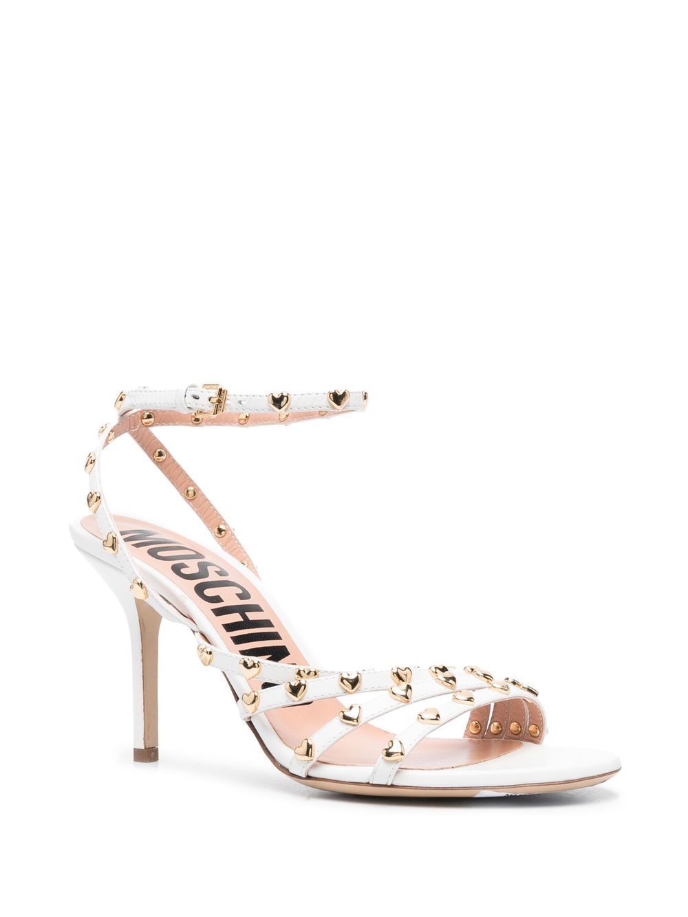 Moschino Sandalen met studs - Wit