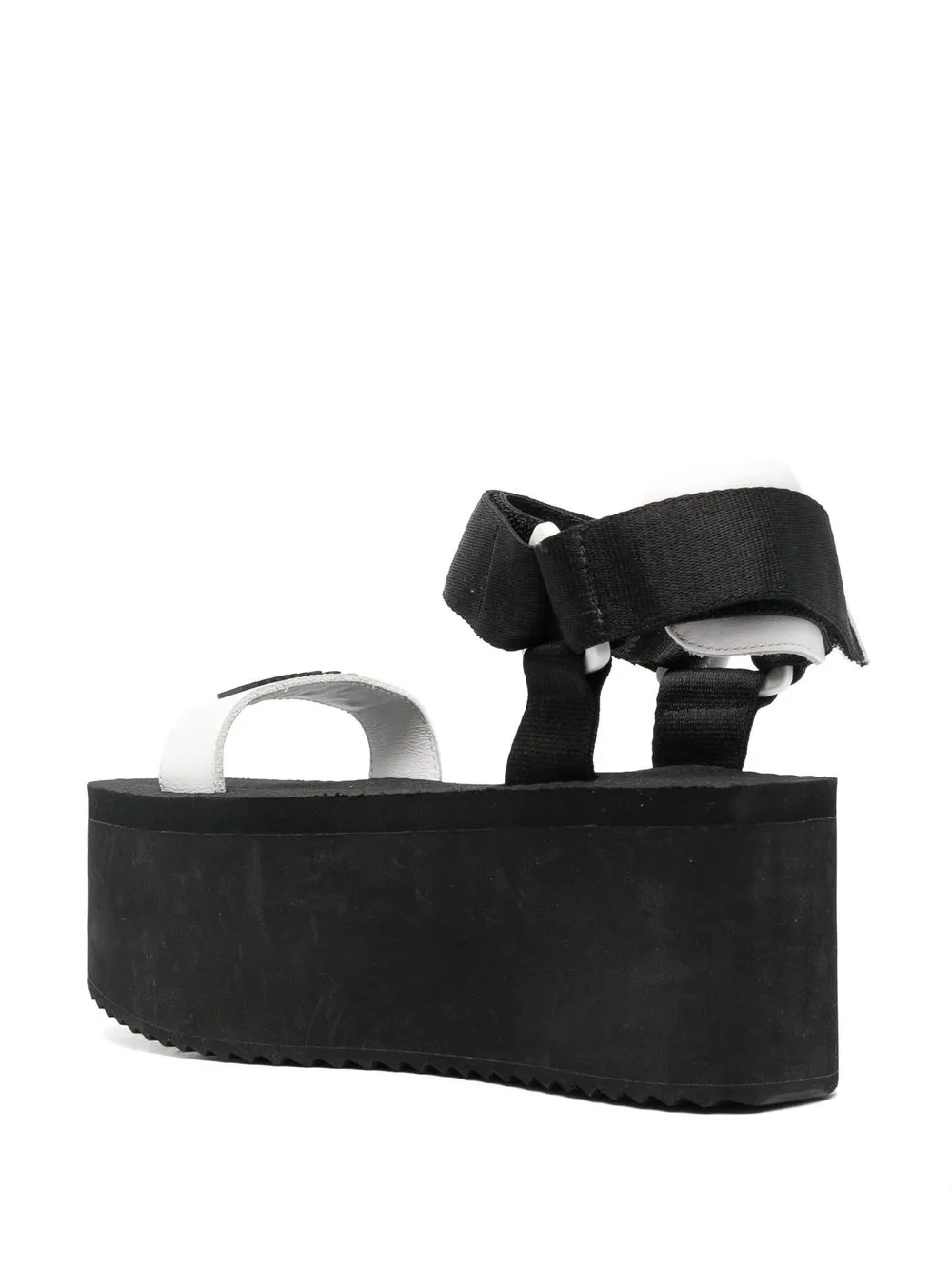 Shop Moschino Logo-strap Platform Sandals In Black