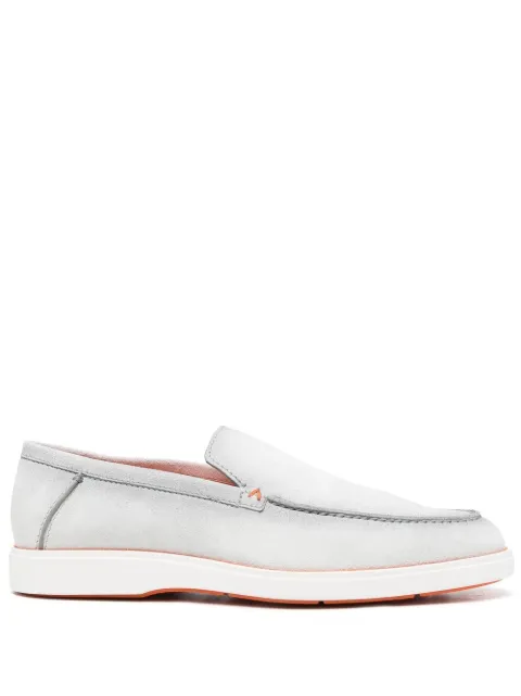 Santoni mocassins en daim