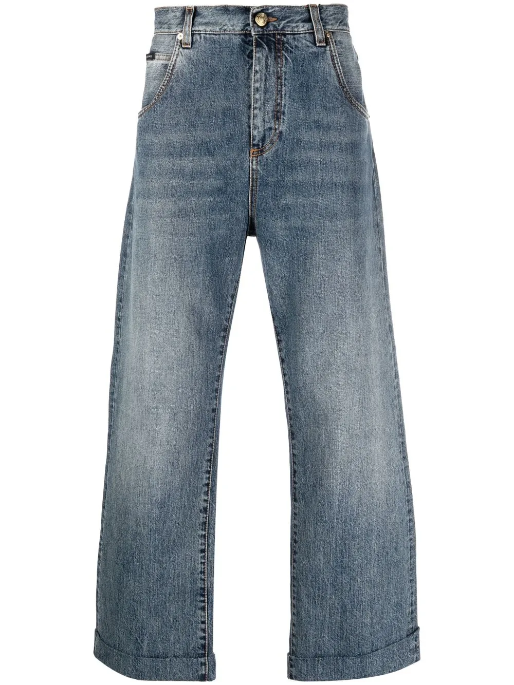 

ETRO logo-patch wide-leg jeans - Blue