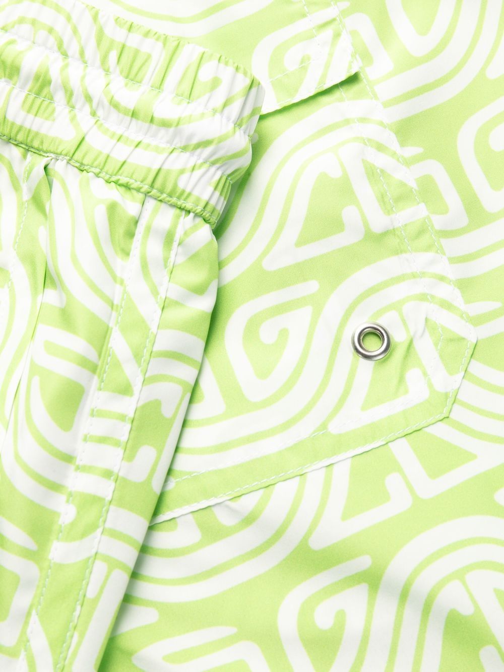 Shop Gcds Abstract-print Swim Shorts In Green