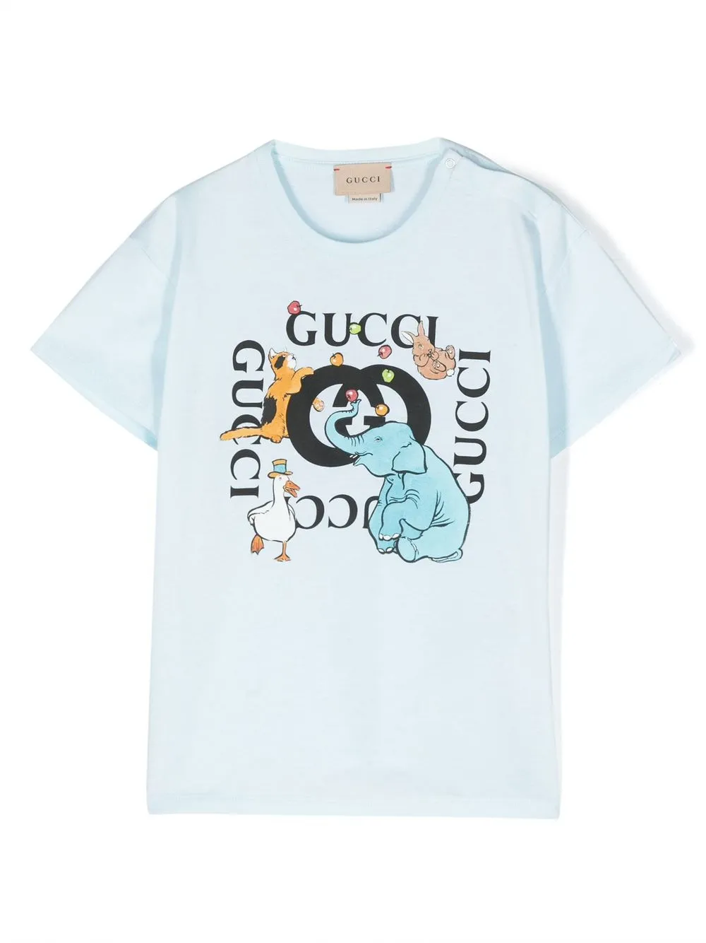 

Gucci Kids animal-print short-sleeve T-shirt - Blue