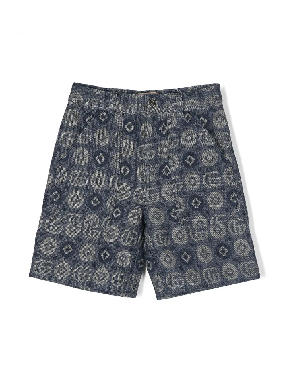 

Gucci Kids monogram-pattern tailored shorts - Blue