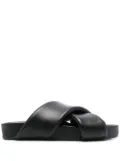 Jil Sander crossover-strap detail slides - Black