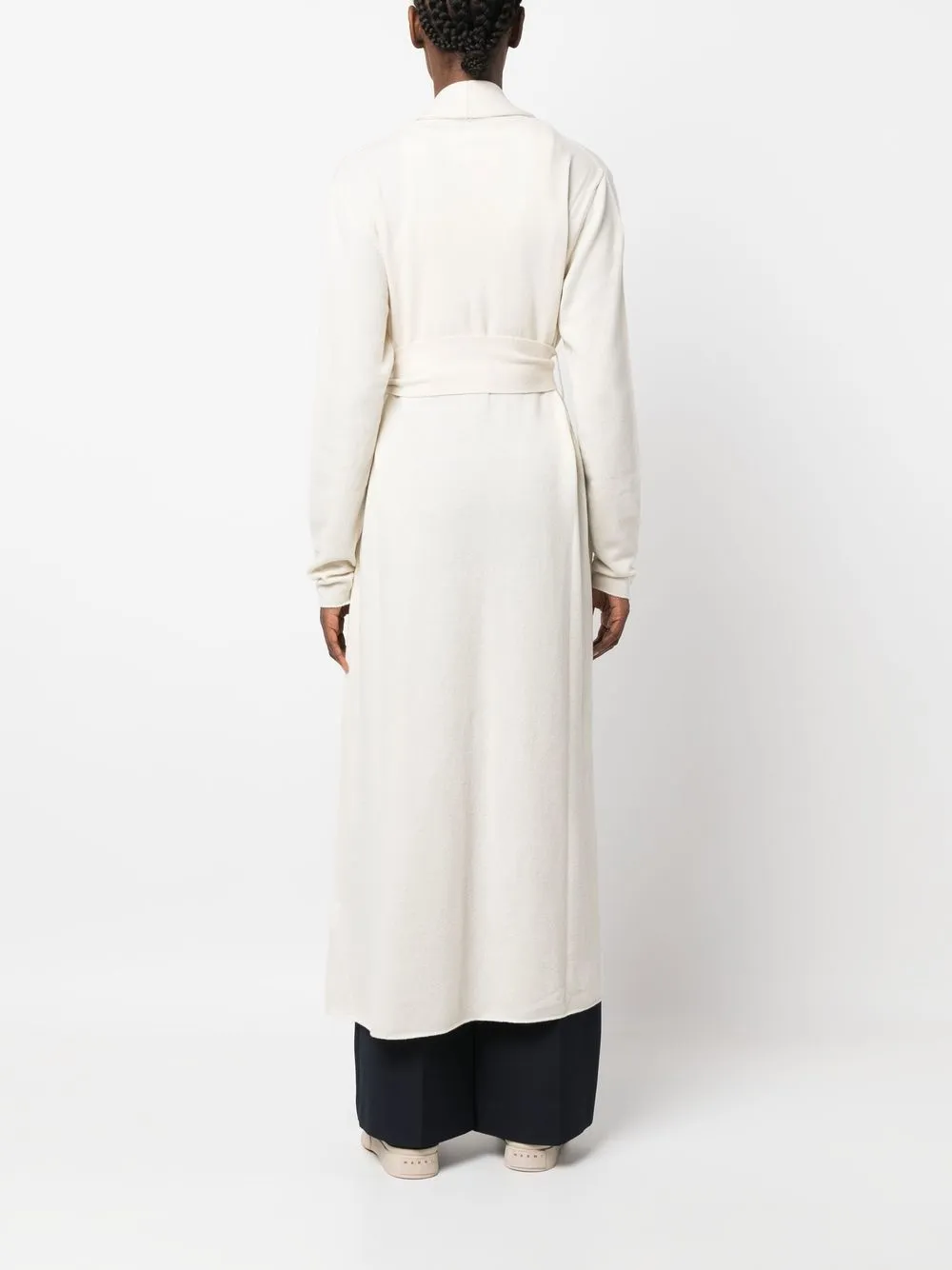 Jil Sander Long Cashmere Cardigan In Neutrals