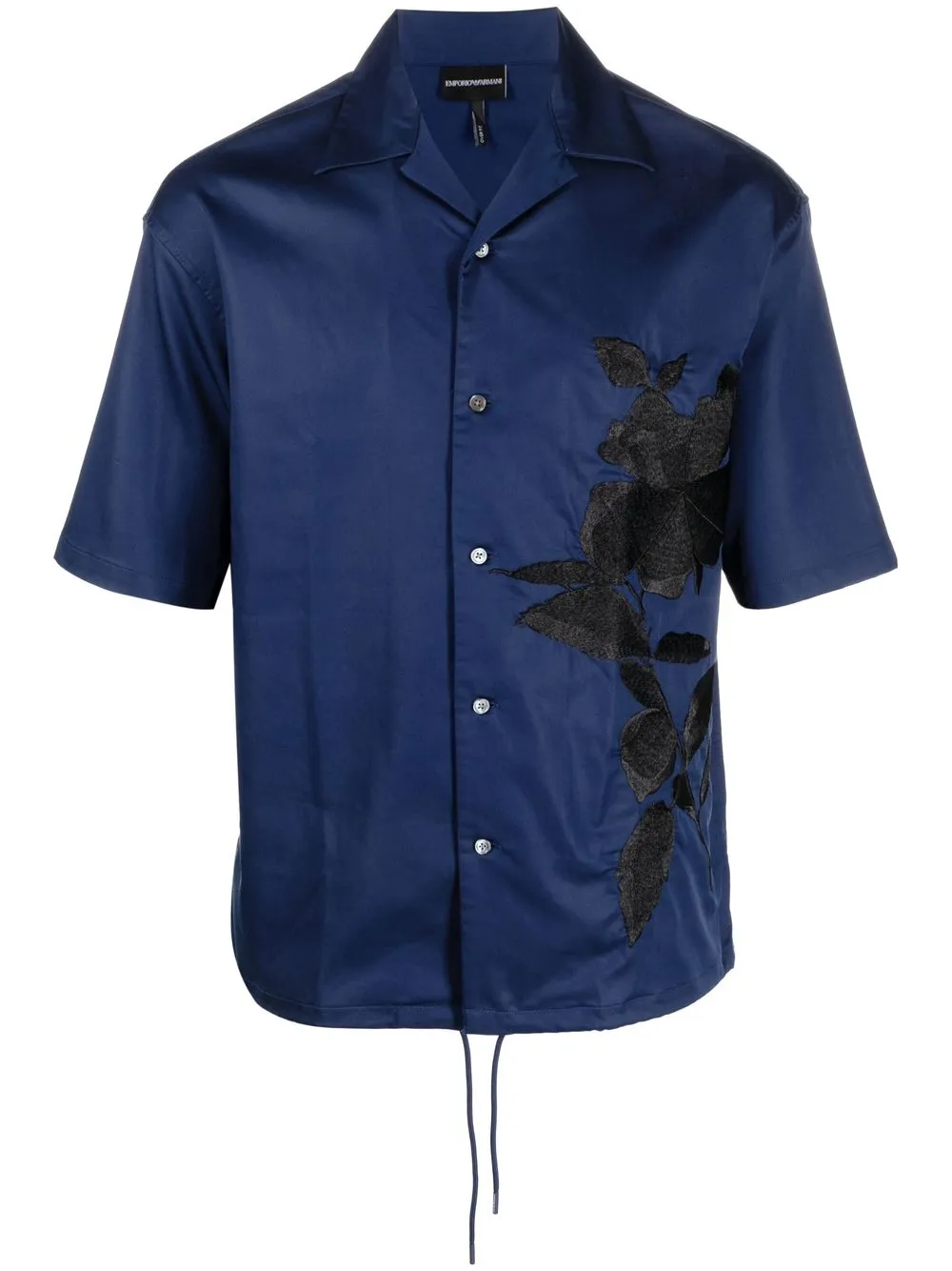 

Emporio Armani floral appliqué shirt - Blue