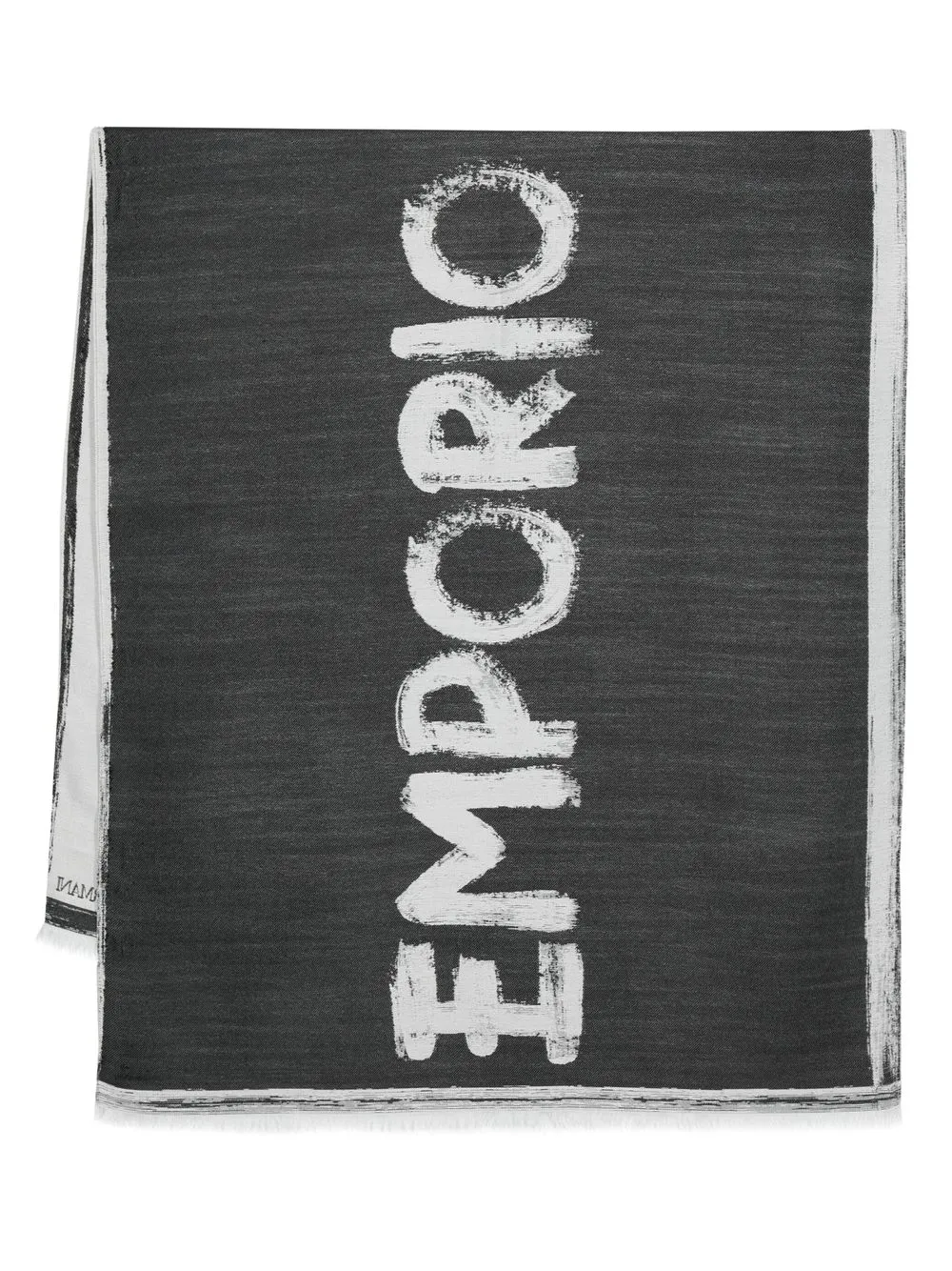 

Emporio Armani logo-print scarf - Black