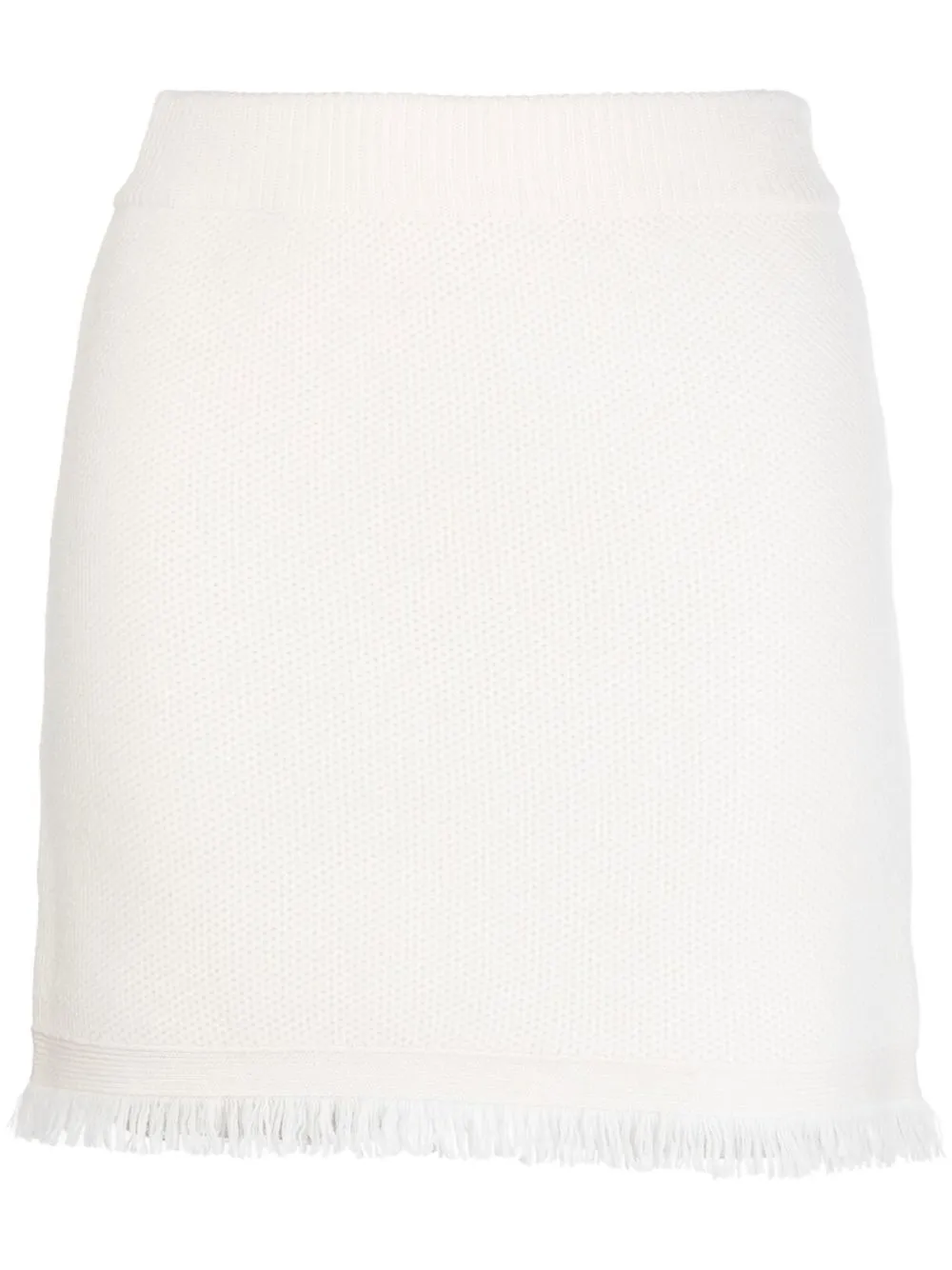

Lisa Yang fringe knit skirt - White