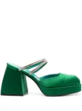 Nodaleto Bulla Smith 100mm platform mules - Green