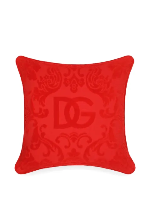 Dolce & Gabbana DG-logo velvet cushion (45cm x 45cm)