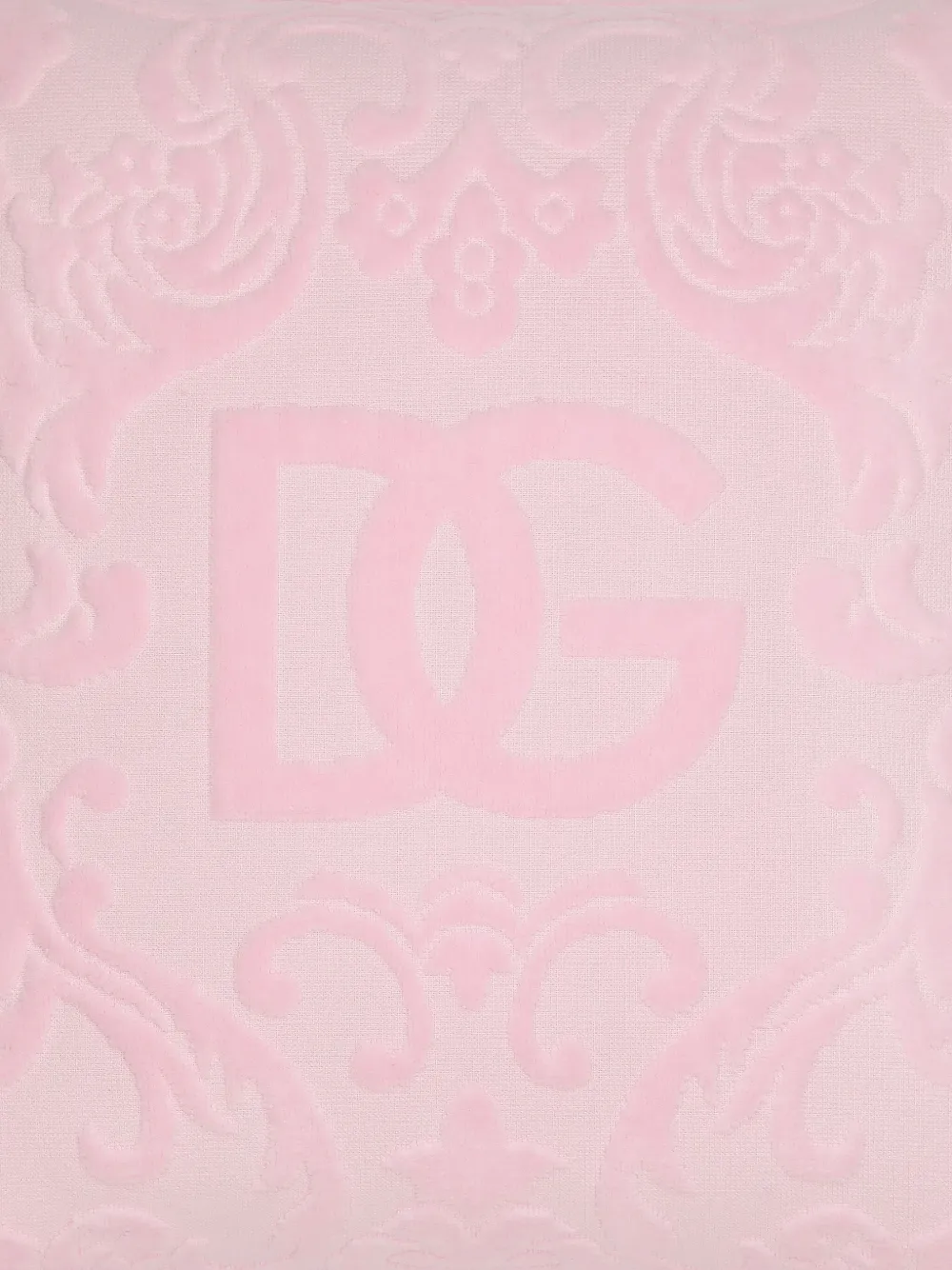 Dolce & Gabbana Logo-embroidered Cushion In Pink